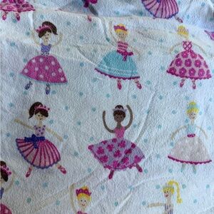 Pottery Barn Kids Girls' Ballerina Print Fleece Duvet Size Full/Queen